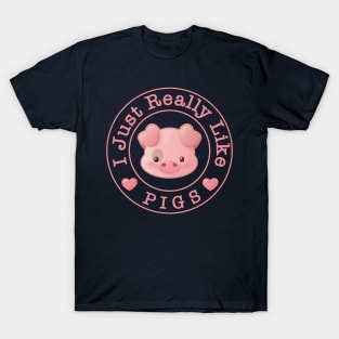 Cute Kawaii Pink Pig T-Shirt